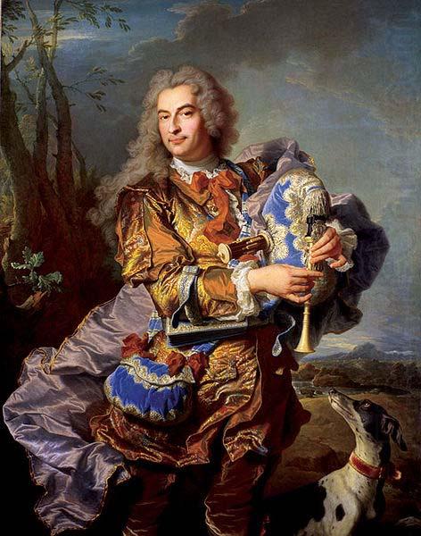 Hyacinthe Rigaud Gaspard de Gueidan playing the musette china oil painting image